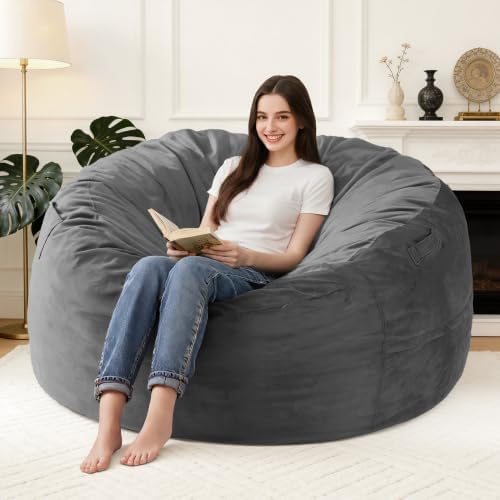 5FT Large Bean Bag Chairs for Adults,Beanbag with Washable Cover by Unknown
