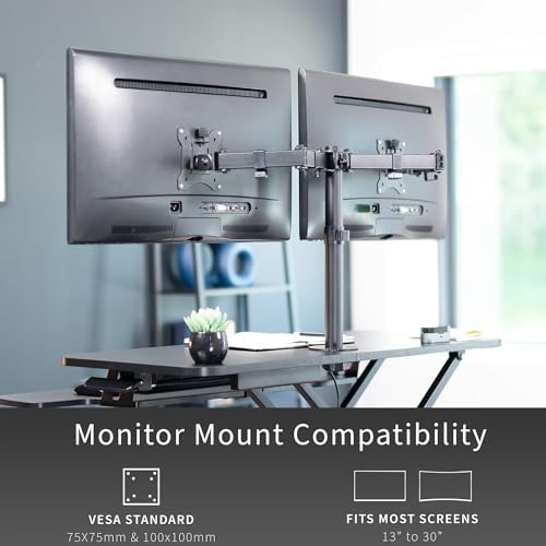 VIVO Black 36 in Standing Desk Converter with Monitor Stand, DESK-V036K-M2 - Image 5