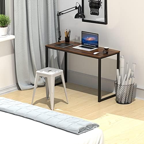SHW Mission 32-Inch Home Office Computer Desk, Walnut - Image 2