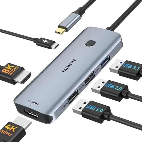 MOKiN USB C Docking Station 2 HDMI with 100W PD for HP/Dell Laptop by MOKiN