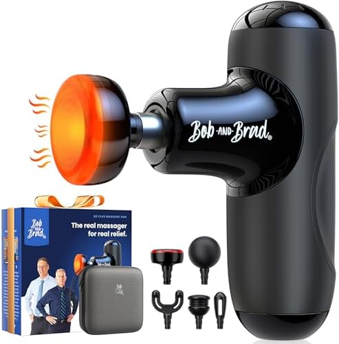 BOB AND BRAD Q2 Mini Massage Gun with Heat for Muscle Relief, Pocket-Sized by BOBANDBRAD
