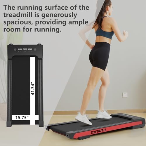 GOYOUTH 2.25HP Walking Pad, Quiet Under Desk Treadmill for Office, 300 LBS - Image 4