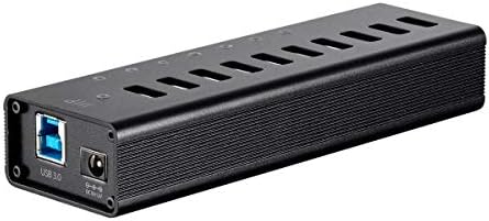 Monoprice 7-Port USB 3.0 Hub, Heavy Duty Aluminum, Plug and Play with 3 Charging Ports, AC Adapter - Image 3
