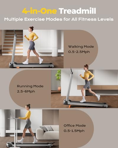 Abonow Walking Pad Treadmill with Handle Bar for Home Office - Image 5