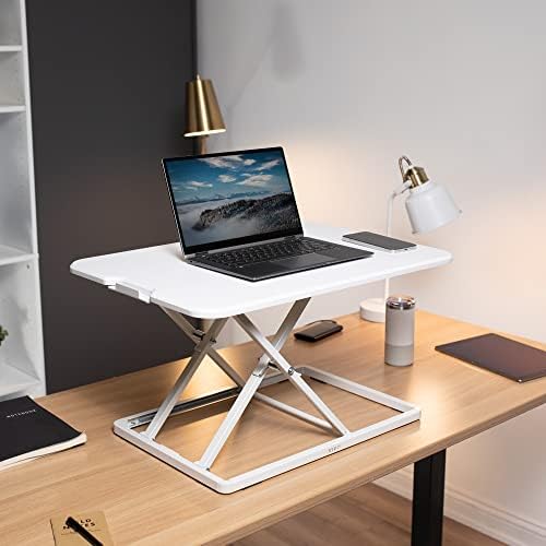 VIVO White 26 in Single Top Standing Desk Converter, DESK-V001JW - Image 2