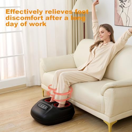 LINGTENG Foot Massager, Heated Foot Massager (Dark Gray) - Image 5