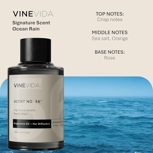 VINEVIDA [4 Fl Oz] Ocean Rain Fragrance Oil for Cold Air Diffusers, Essential Oils for Diffuser Oil Refill & Air Freshener Room Spray - Image 2