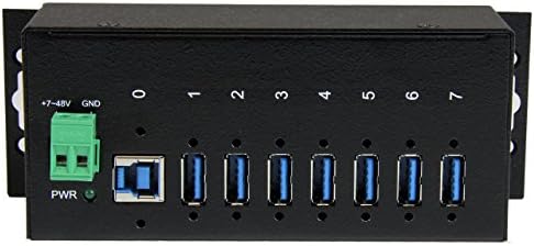 StarTech.com 7-Port USB 3.0 Hub - 5Gbps - Metal Industrial USB-A Hub with ESD Protection & 350W Surge Protection - Din Rail Wall or Desk Mountable - TAA Compliant USB Expander Hub (ST7300USBME) - Image 3