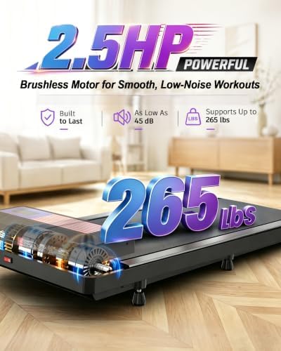 Walking Pad Treadmill with 8% Incline, Under Desk Treadmill - Image 5