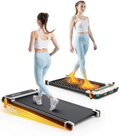 AKLUER Walking Pad with Incline - Dual-Sided 2 in 1 Under Desk Treadmill by AKLUER
