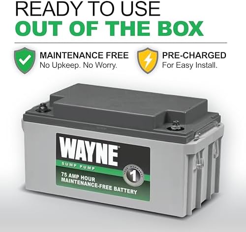 Wayne Maintenance Free Standby Battery for Backup Sump Pumps (WSB1275) - Image 5