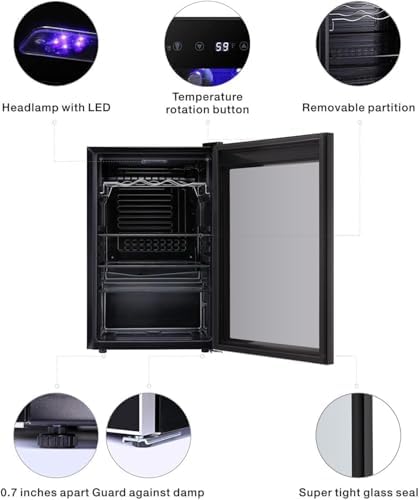 Antarctic Star Wine Cooler Beverage Refrigerator Mini Fridge 4.4 cu.ft - Image 3