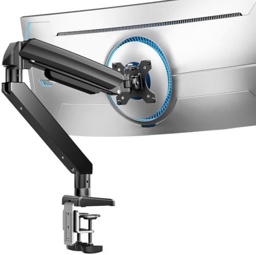 ErGear Heavy Duty Monitor Arm for 13-49″ Ultrawide Screens, 37.4 lbs Capacity, Full Motion Monitor Desk Mount, Rock-Solid Support, Dual C-Clamp & Grommet Mount, VESA 75x75/100x100mm by ErGear