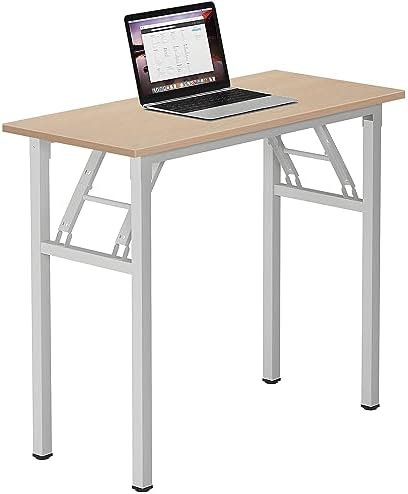 Need Small Computer Desk 31.5x15.7 Inch Folding Home Office Table Pink Oak by Need