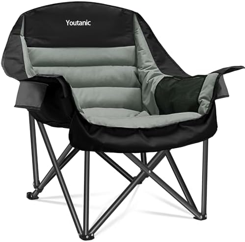 Youtanic Oversized Camping Chair, Portable Folding Camping Chairs by Youtanic