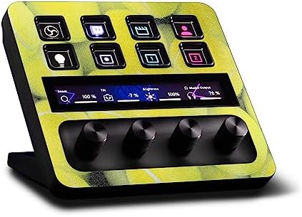 MightySkins Glossy Glitter Skin Compatible with Elgato Stream Deck + - Tennis is Life | Protective, Durable High-Gloss Glitter Finish | Easy to Apply, Remove, and Change Styles | Made in The USA by MIGHTY+SKINS