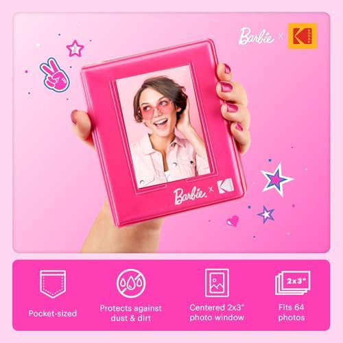 Kodak x Barbie Step Slim Wireless Instant Portable Photo Mobile Printer Gift Bundle (Iconic Style)+ Barbie Camera Case, Photo Album, Sticker & Hanging Frames, 50 Stickers + Zink Paper (20 Sheets) - Image 4