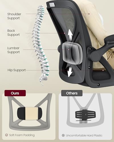 VASAGLE Ergonomic Mesh Office Chair with Adjustable Lumbar Support - Image 4
