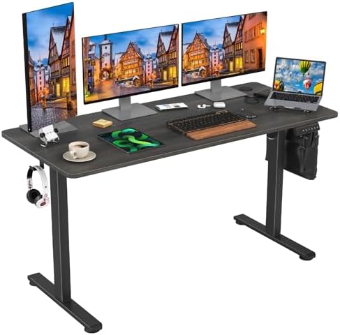 STARY Electric Standing Desk Adjustable Height Sit Stand Home Office Desk with Splice Board by STARYHavenLiving