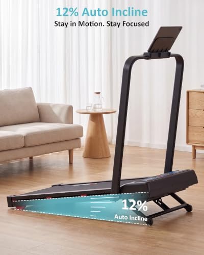 Walking Pad with Auto 12% Incline Handle Bar,Foldable Treadmill for Home - Image 7