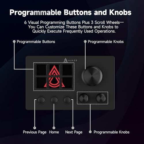 AJAZZ Macro Keypad Stream Controller Deck Gaming Streaming Shortcut Keyboard, 6 Programmable Keys Customizable Visual AI Pad USB Soundboard for YouTube, Desk Office Setup, Laptop, PC, Mac [Macintosh] - Image 3