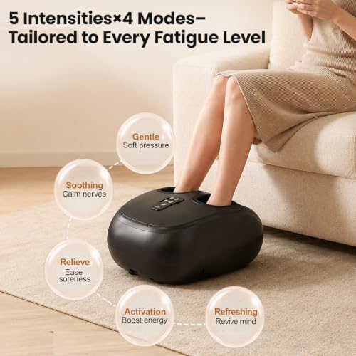 DOMNIU Shiatsu Foot Massager with Heat, Plantar Fasciitis Relief, Fits 13" - Image 5