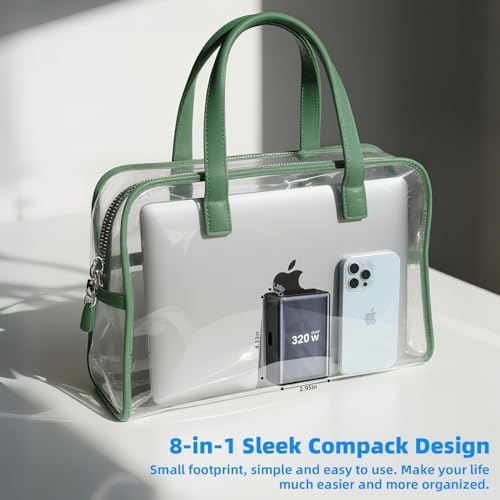 320W Fast Charging 8 Port USB C Charger Block, Multi-Device USB Charging Station Wall Desktop Charger with GaN Ⅲ Technology, USB-C Charger Adapter for MacBook/iPad/iPhone 16/Samsung Galaxy/DELL/HP - Image 7