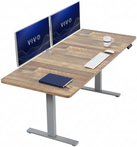 VIVO Reclaimed Wood 71 x 30 in Standing Desk, DESK-KIT-1G7P by VIVO