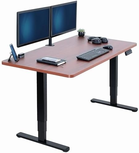 VIVO Dark Walnut 55 x 28 in Standing Desk, DESK-KIT-2B55D by VIVO
