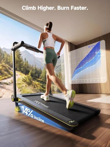 YPOO Walking Pad with 14% Incline Under Desk Treadmill for Home & Office - Image 2
