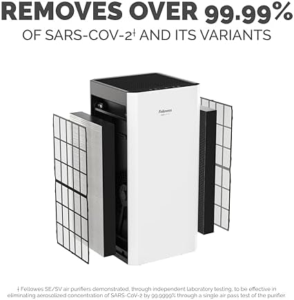 Fellowes AeraMax SV 4-Speed Large Room Air Purifier with True HEPA Air Filter and 3-Stage Allergen and Odor Purification, 4500 S. Ft. Coverage, 2 YEAR FILTER LIFE - 9794501 - Image 3