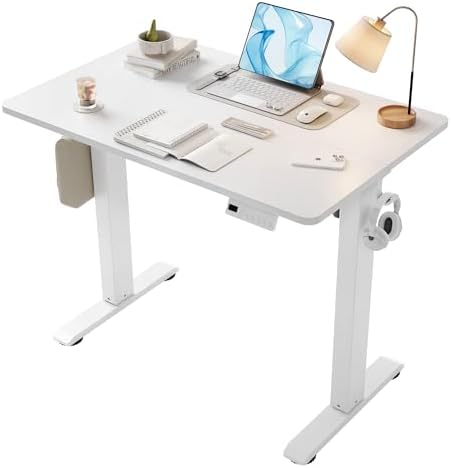 YDN Electric Standing Desk, 35x20 Inch, White by YDN