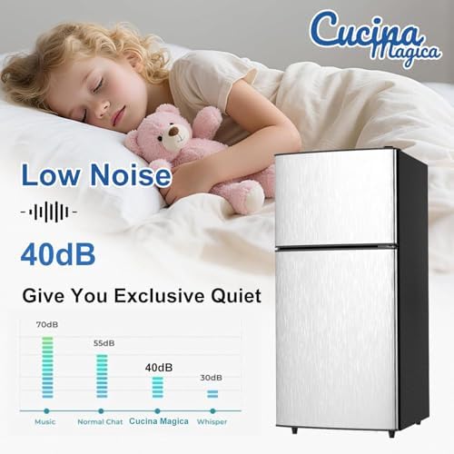 3.2 Cu.Ft Mini Fridge with Freezer, 7-Level Cooling Small Refrigerator - Image 5