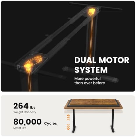 ErGear Dual Motor Standing Desk Legs for 44-90 inch Desktops, 264 lbs - Image 5