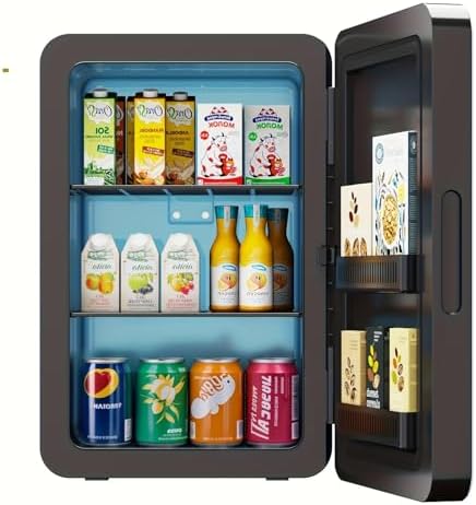 Kikihouse 22L/30Cans Mini Fridge for Bedroom, Portable Cooler & Warmer by Kikihouse