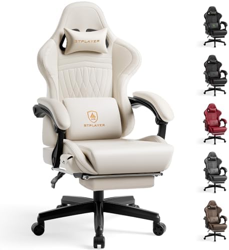 GTPLAYER Gaming Chair, Comfort Computer Office Chair for Adults, Ivory by GTPLAYER