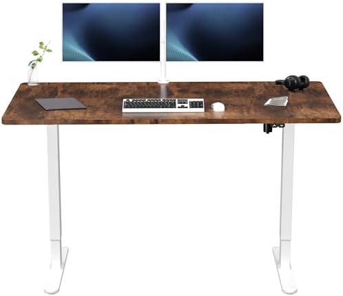VIVO Rustic Vintage Brown 60 x 30 in Standing Desk, DESK-KIT-0W6N by VIVO