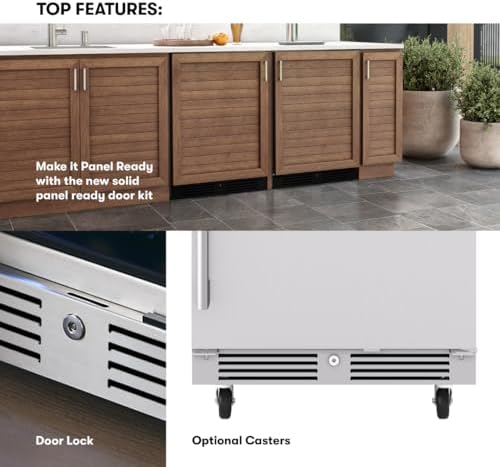Zephyr Presrv 24 Inch Outdoor Wine Fridge & Beverage Refrigerator for Patio - Image 6
