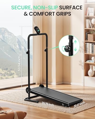 AKLUER Dual Flywheel Manual Treadmill - Foldable Non-Electric for Home/Gym - Image 5