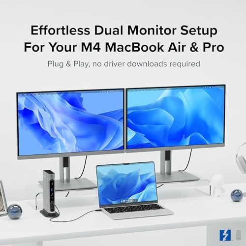 Plugable 16-in-1 Thunderbolt 4 Dock – Dual 4K Monitors, 100W Charging - Image 3