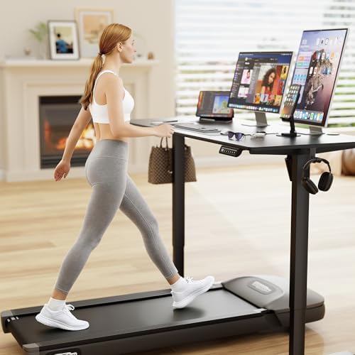 Furmax 55 Inches Electric Standing Desk, Home Office Desk with Phone Holder - Image 2