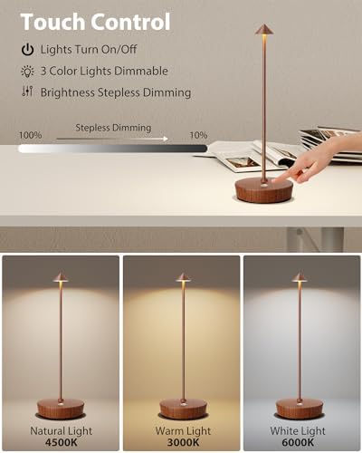 Cordless Table Lamp Rechargeable 6000mAh Battery Outdoor LED Light - Image 3