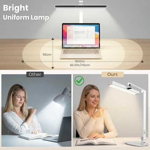 LIONVISON Desk Lamps for Home Office: Dimmable Eye-Caring LED Desk Light - Image 4