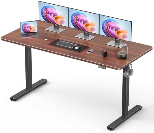 63" Large Electric Standing Desk Adjustable Height for Home Office by XyndyxErgonomicDesign