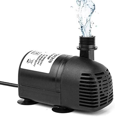 12V - 24V DC Brushless Submersible Water Pump, 410GPH, for Solar Fountain, Fish Pond, and Aquarium by AEO