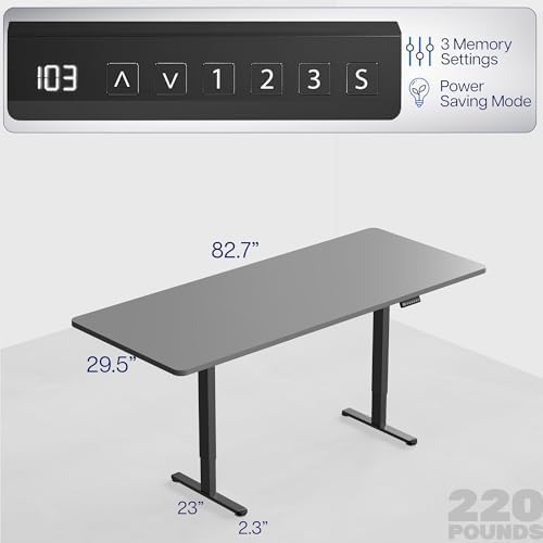 VIVO Black 83 x 30 in Standing Desk, DESK-KIT-E2B84-30B - Image 3