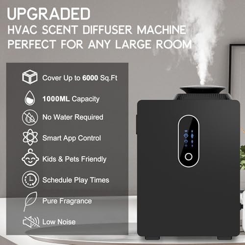 2026 Upgraded HVAC Scent Diffuser Machine Cover 6000 Sq.Ft With WIFI Control for Large Room, 1000ML Scent Air Machine For Home, Waterless Cold Air Aromatherapy Essential Oil Diffuser for Hotel, Office - Image 2