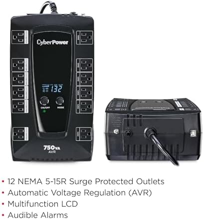 CyberPower AVRG750LCD Intelligent LCD UPS Battery Backup - Image 4