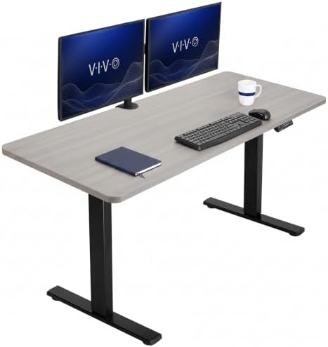 VIVO Dark Gray 60 x 24 in Standing Desk, DESK-KIT-1B6G by VIVO