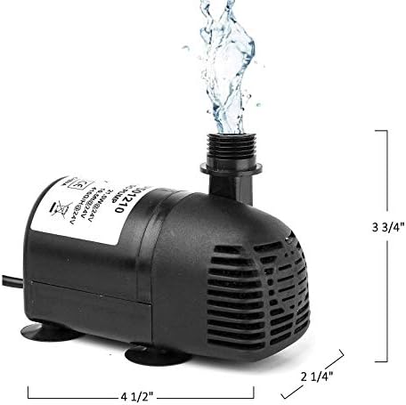 12V - 24V DC Brushless Submersible Water Pump, 410GPH, for Solar Fountain, Fish Pond, and Aquarium - Image 3